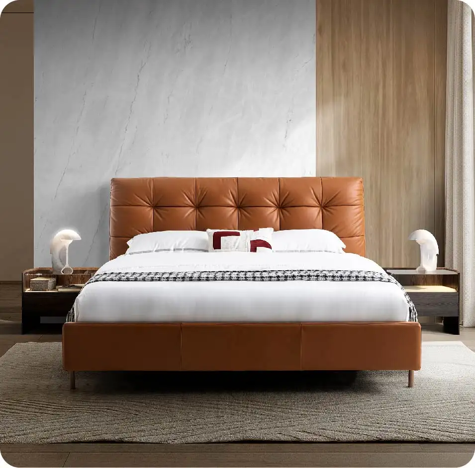 Sunset Glow RG833leather loveseat sleeper